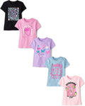 The Children's Place Girls' Short Sleeve Graphic T-shirts (5-Pack)