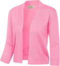 GRACE KARIN Women Cardigan Sweaters Lightweight Knit Cropped Cardigans Trendy 3/4 Sleeve Shrug Bolero S-3XL