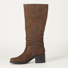 Load image into Gallery viewer, The Drop Women's Sage Tall Biker Boot with Buckles