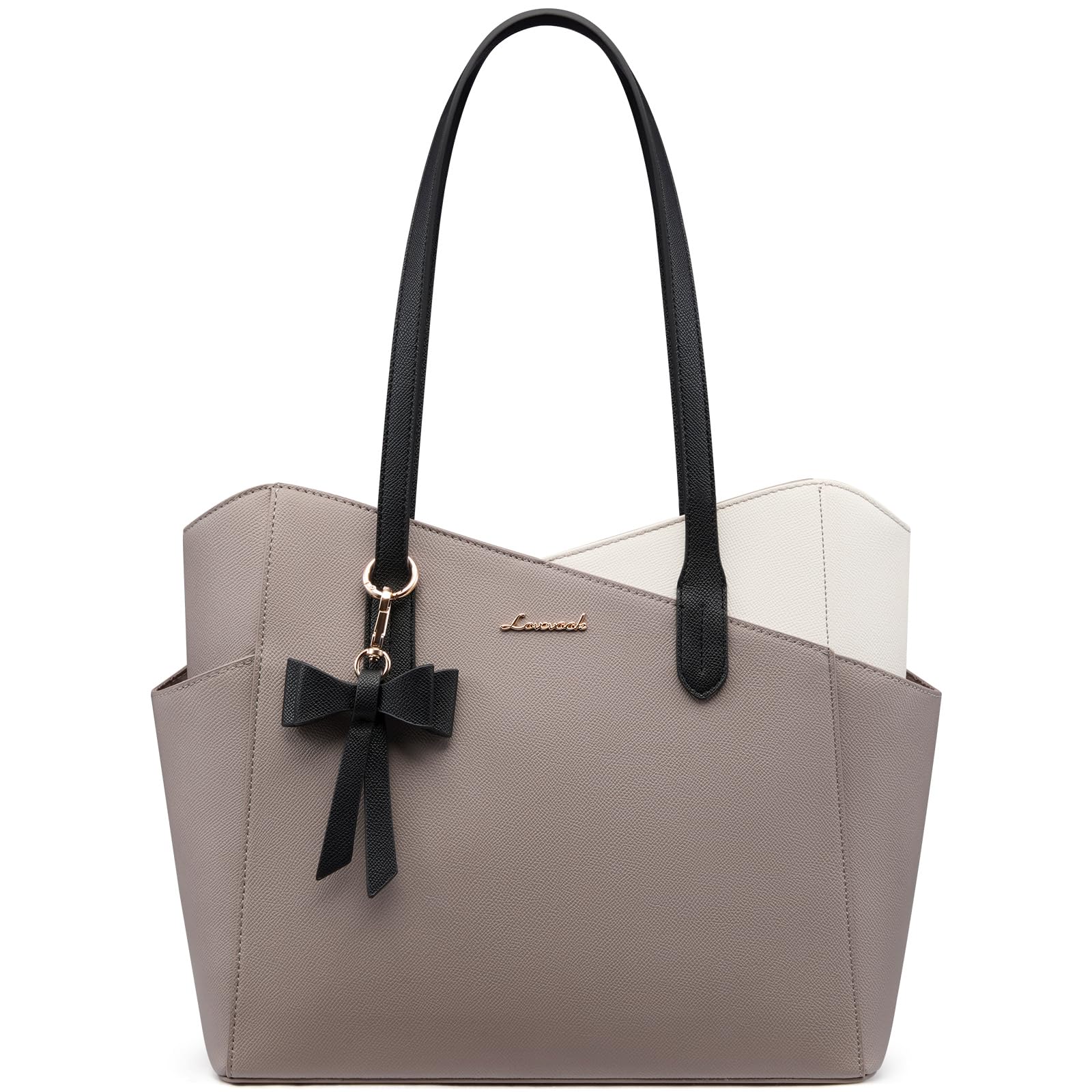 LOVEVOOK Small Tote Purse for Women, 2026 Structured PU Leather Handbags with Top Handle, Elegant Satchel Shoulder Bag