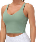 THE GYM PEOPLE Women’s Longline Sports Bra Wirefree Padded Medium Support Yoga Bras Gym Running Workout Tank Tops