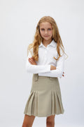 French Toast Big Girls' Front Pleated Skirt with Tabs