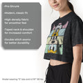 Disney Women's Disney Characters Crew Crop Women's Mineral Wash Short Sleeve Crop Tee