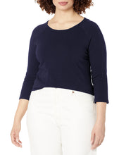 Load image into Gallery viewer, Hanes Women's Raglan Sleeve Stretch Cotton Crewneck Tee