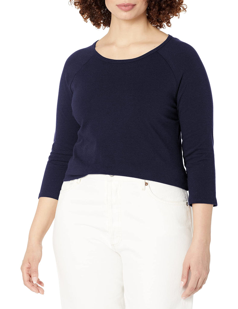 Hanes Women's Raglan Sleeve Stretch Cotton Crewneck Tee