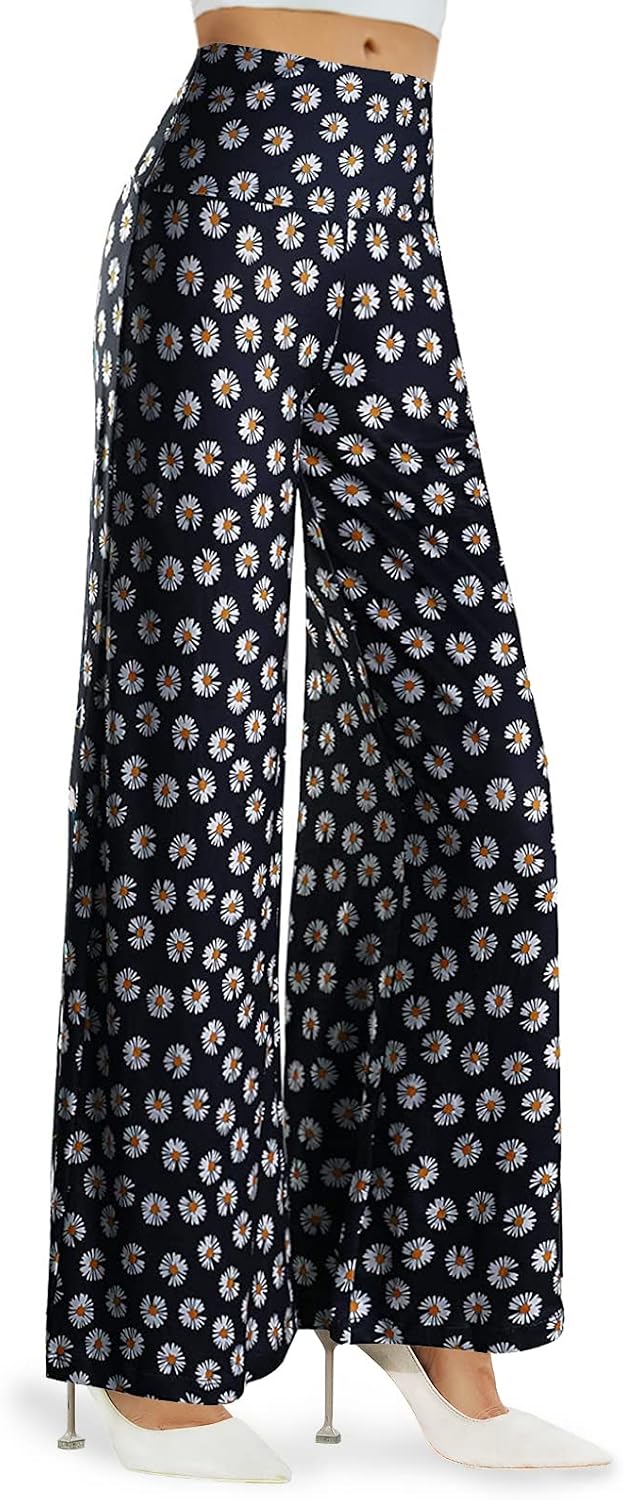 Arolina Palazzo Pants for Women Wide Leg Flowy Pants Casual Comfy High Waist Summer Pants