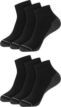 Hanes Men's Crew Socks Pack, 8 Pairs, Max Cushion Moisture-wicking Ankle Socks for Men, Cushioned Ankle Length