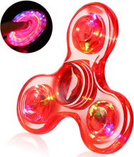 Load image into Gallery viewer, 3-Pack: LED Fidget Spinner – Light Up Spin and Glow in the Dark Sensory Toy