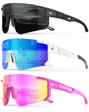 Load image into Gallery viewer, Polarized Sports Sunglasses for Men Women, UV400 Protection Mens Sunglasses Wrap Around Sun Glasses for Cycling Running