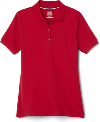French Toast Women's Cotton Blend Stretch Pique Short Sleeve Polo Shirt