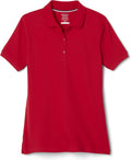French Toast Women's Juniors' Short Sleeve Stretch Pique Polo Shirt