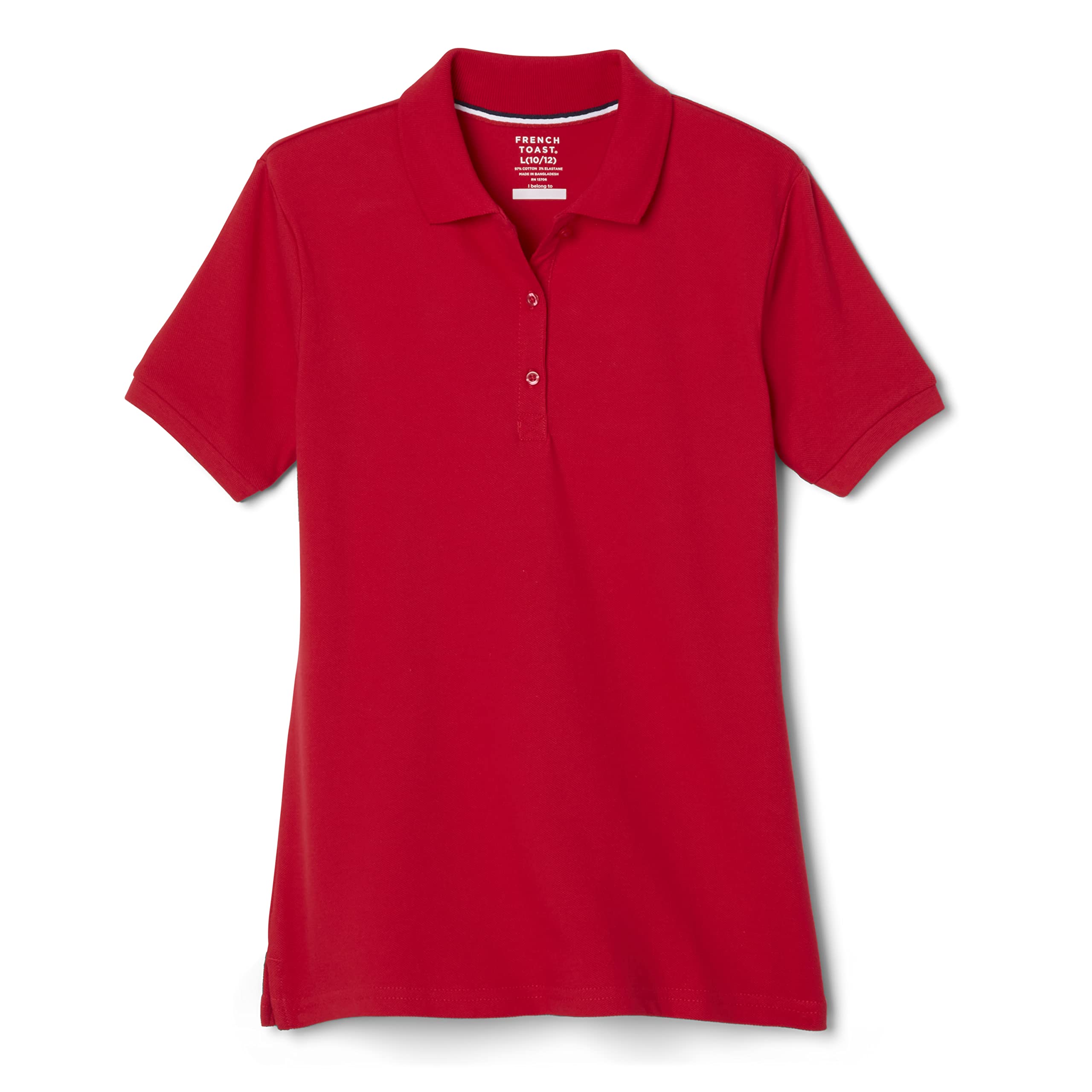 French Toast Women's Cotton Blend Stretch Pique Short Sleeve Polo Shirt