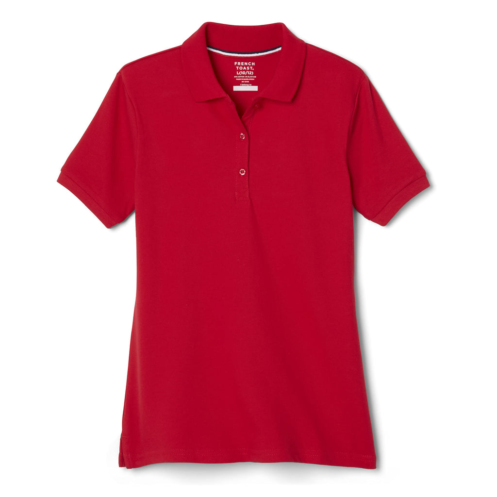 French Toast Women's Cotton Blend Stretch Pique Short Sleeve Polo Shirt