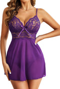Avidlove Lingerie for Women Lace Babydoll Chemise Sheer Mesh Nightgown