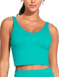 THE GYM PEOPLE Women’s Longline Sports Bra Wirefree Padded Medium Support Yoga Bras Gym Running Workout Tank Tops