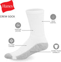 Hanes Men's Double Tough Crew Socks | Moisture Wicking Socks, Multipack