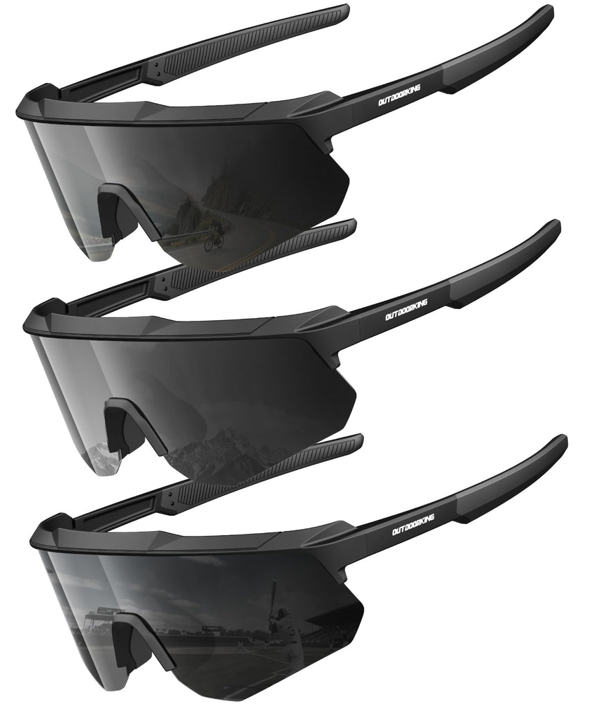 Polarized Sports Sunglasses for Men Women, UV400 Protection Mens Sunglasses Wrap Around Sun Glasses for Cycling Running