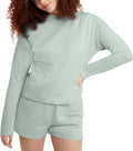 Hanes Originals Women's Fleece Sweatshirt, Midweight Sweatshirt for Women, Placed Flowers