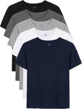 5 Pack Boys Shirts Short Sleeve T-Shirts Cotton Tshirts Toddler Clothes