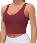 THE GYM PEOPLE Women’s Longline Sports Bra Wirefree Padded Medium Support Yoga Bras Gym Running Workout Tank Tops