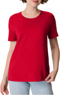 Hanes Women's Perfect-T Crewneck T-Shirt, Lightweight Cotton Short Sleeve Tee for Women