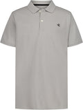 Calvin Klein Boys Short Sleeve Micro Pique Solid Polo, Button Closure, Soft & Comfortable