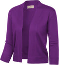 GRACE KARIN Women Cardigan Sweaters Lightweight Knit Cropped Cardigans Trendy 3/4 Sleeve Shrug Bolero S-3XL