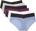 Warner's Women's Blissful Benefits Dig-free Comfort Waist With Lace Cotton Hipster 6-pack Ru2266w