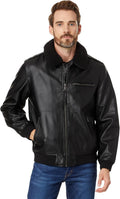 Levi's Men's Faux Leather Aviator Bomber Jacket With Sherpa Collar