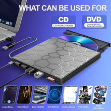 Load image into Gallery viewer, High-Speed USB 3.0 External CD/DVD Drive with Burner – Plug &amp; Play, Windows &amp; Mac Compatible