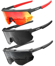 Load image into Gallery viewer, Polarized Sports Sunglasses for Men Women, UV400 Protection Mens Sunglasses Wrap Around Sun Glasses for Cycling Running