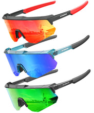 Load image into Gallery viewer, Polarized Sports Sunglasses for Men Women, UV400 Protection Mens Sunglasses Wrap Around Sun Glasses for Cycling Running