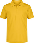 Nautica Boys' School Uniform Short Sleeve Polo Shirt, Button Closure, Moisture Wicking Performance Material