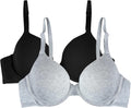 Fruit of the Loom Women’s Cotton T-Shirt Bra, Underwire, Multipack