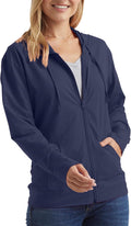 Hanes Women's Lightweight Full Zip Hoodie, Textured Cotton Zip Up, T-Shirt Hoodie