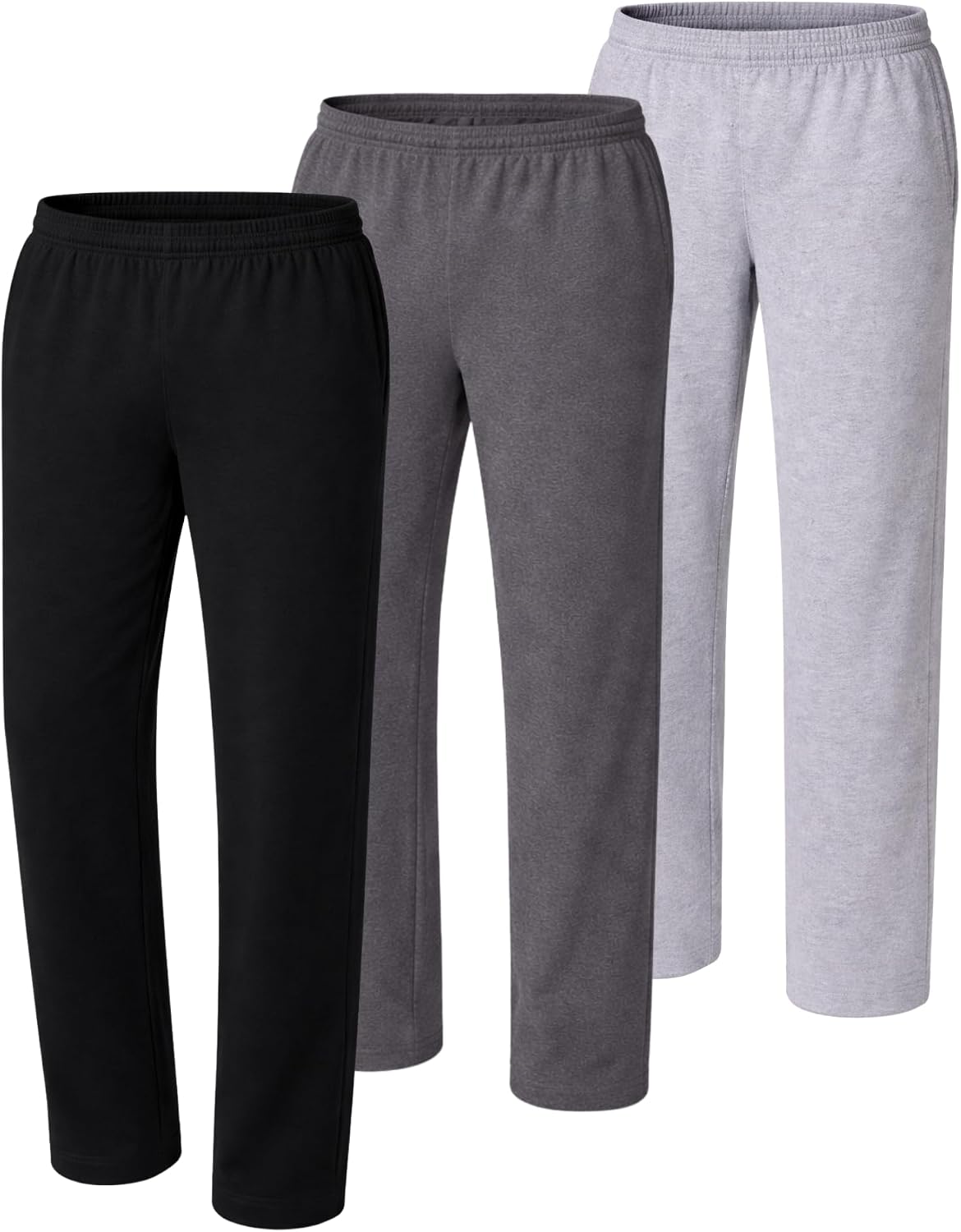 Hanes Essentials men's open bottom lounge pants