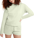 Hanes Originals Women's Fleece Sweatshirt, Midweight Sweatshirt for Women, Placed Flowers