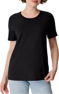 Hanes Women's Perfect-T Crewneck T-Shirt, Lightweight Cotton Short Sleeve Tee for Women