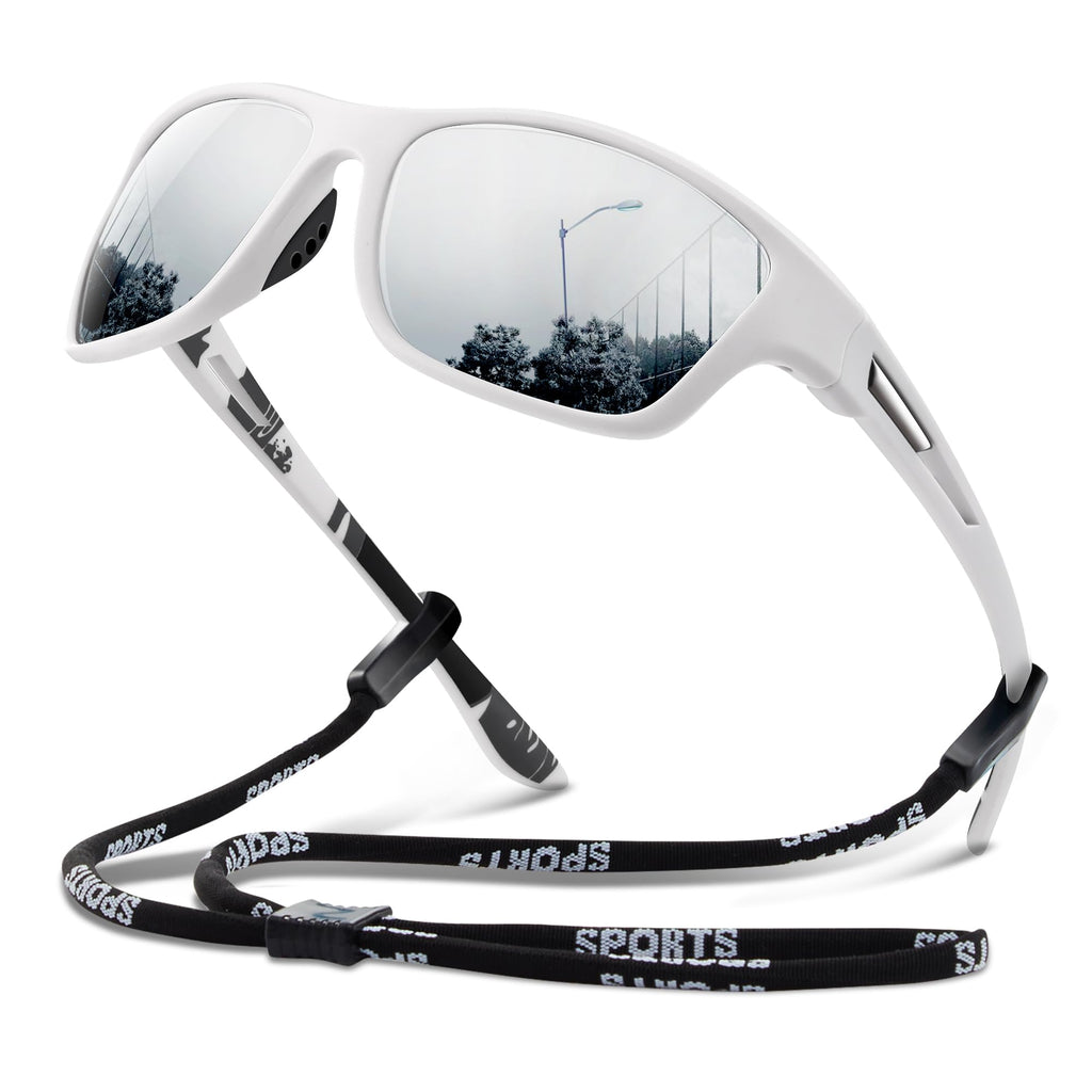 suoso Polarized Sports Sunglasses for Men: UV400 Protection Glasses Wrap Around Goggles for Driving Fishing