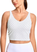 THE GYM PEOPLE Women’s Longline Sports Bra Wirefree Padded Medium Support Yoga Bras Gym Running Workout Tank Tops