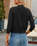 GRACE KARIN Women Cardigan Sweaters Lightweight Knit Cropped Cardigans Trendy 3/4 Sleeve Shrug Bolero S-3XL