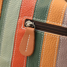Load image into Gallery viewer, Geometric Grid Leather Patchwork Colorful Shoulder Bag