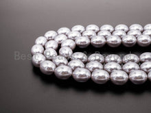 Load image into Gallery viewer, Gray Natural Mother of Pearl  Oval beads,12x15mm Pearl Olive