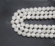 Load image into Gallery viewer, Mystic Coated Natural Faceted White Jade Beads, 6mm/8mm/10mm Natural White Gemstone Beads, Natural Jade Beads, 15.5inch strand, SKU#UA218