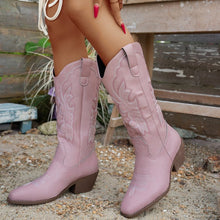Load image into Gallery viewer, Women's Chunky Heel Boots – Hollow-Out High-Top Boots in Multiple Colors