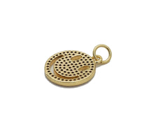Load image into Gallery viewer, CZ Gold Smiley Face Charm, Sku#LX177