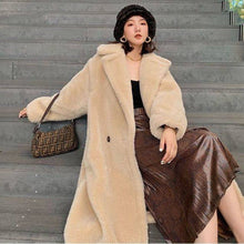 Load image into Gallery viewer, Womens Long Cashmere-Like Coat