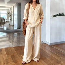 Load image into Gallery viewer, Long Sleeve Top &amp; Full-Length Pants Two-Piece Set – 9 Colors S–3XL
