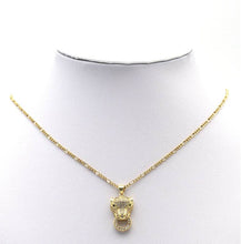 Load image into Gallery viewer, CZ Gold Leopard Head Charm, Sku#LX133