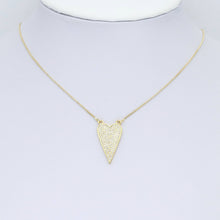 Load image into Gallery viewer, CZ Pave Point Heart Shape Connector Charm Pendant, Sku#LK959